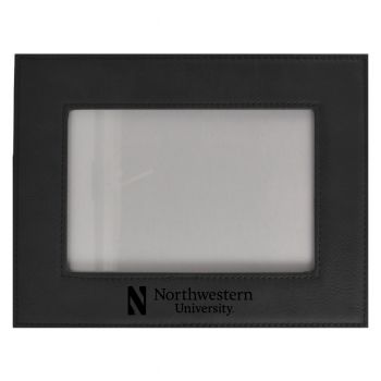4 x 6 Velour Leather Picture Frame - Northwestern Wildcats