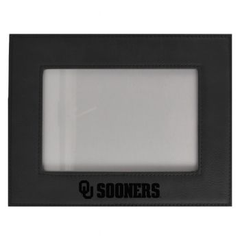 4 x 6 Velour Leather Picture Frame - Oklahoma Sooners