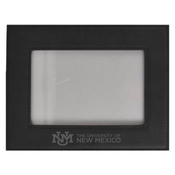 4 x 6 Velour Leather Picture Frame - UNM Lobos