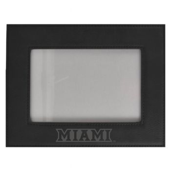 4 x 6 Velour Leather Picture Frame - Miami RedHawks