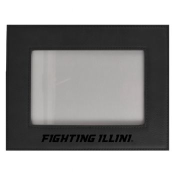 4 x 6 Velour Leather Picture Frame - Illinois Fighting Illini