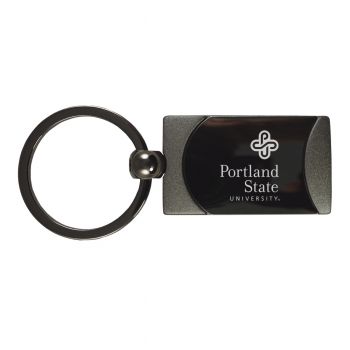 Heavy Duty Gunmetal Keychain - Portland State 