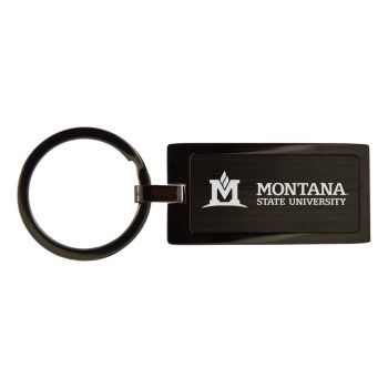 Matte Black Keychain Fob - Montana State Bobcats