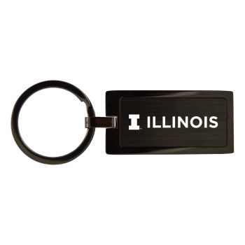 Matte Black Keychain Fob - Illinois Fighting Illini