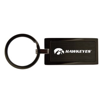 Matte Black Keychain Fob - Iowa Hawkeyes