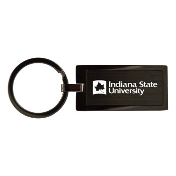 Matte Black Keychain Fob - Indiana State Sycamores