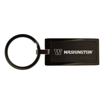 Matte Black Keychain Fob - Washington Huskies