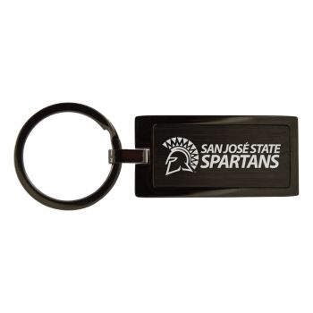 Matte Black Keychain Fob - San Jose State Spartans