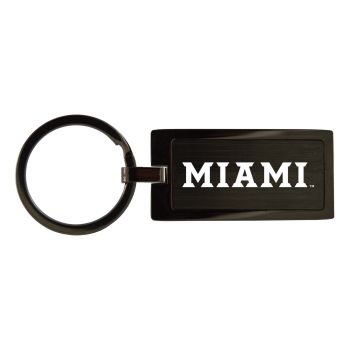 Matte Black Keychain Fob - Miami RedHawks
