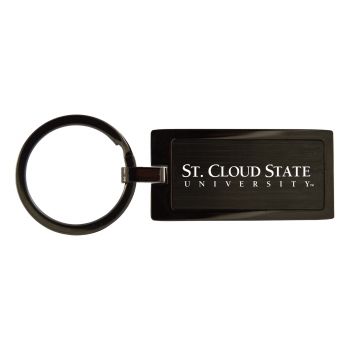 Matte Black Keychain Fob - St. Cloud State Huskies