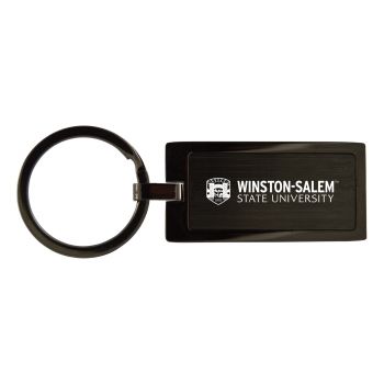 Matte Black Keychain Fob - Winston-Salem State University 