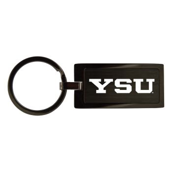 Matte Black Keychain Fob - Youngstown State Penguins
