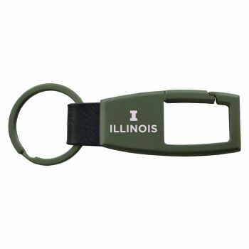 Heavy Duty Gunmetal Keychain - Illinois Fighting Illini