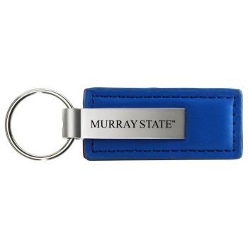 Stitched Leather and Metal Keychain - Murray State Racers