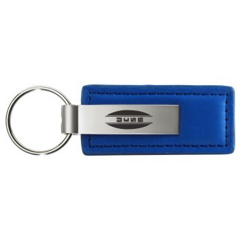 Stitched Leather and Metal Keychain - UCSB Gauchos