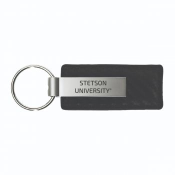 Carbon Fiber Styled Leather and Metal Keychain - Stetson Hatters