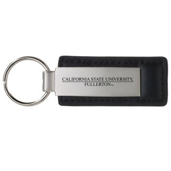 Stitched Leather and Metal Keychain - Cal State Fullerton Titans