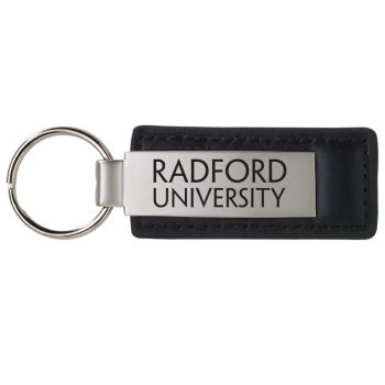 Stitched Leather and Metal Keychain - Radford Highlanders