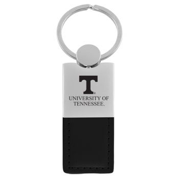 Modern Leather and Metal Keychain - Tennessee Volunteers