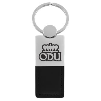Modern Leather and Metal Keychain - Old Dominion Monarchs