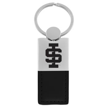 Modern Leather and Metal Keychain - Idaho State Bengals