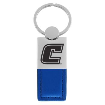 Modern Leather and Metal Keychain - Tennessee Chattanooga Mocs