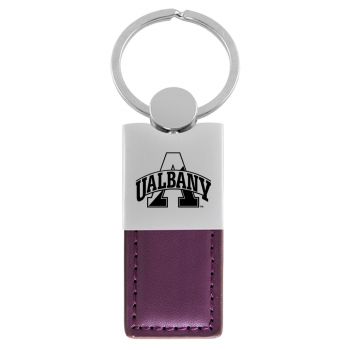 Modern Leather and Metal Keychain - Albany Great Danes