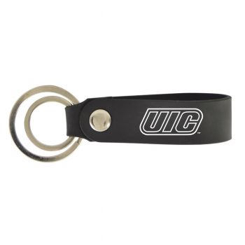 Silicone Keychain Fob - UIC Flames