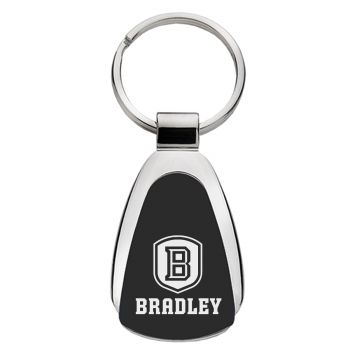 Teardrop Shaped Keychain Fob - Bradley Braves
