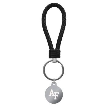 Braided Leather Loop Keychain Fob - Air Force Falcons