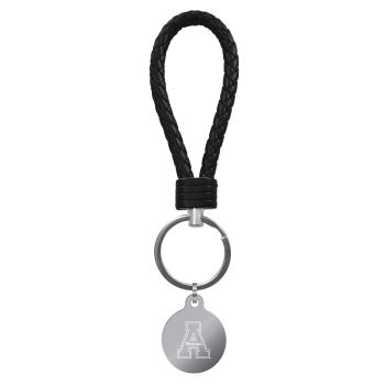 Braided Leather Loop Keychain Fob - Appalachian State Mountaineers
