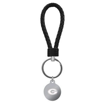 Braided Leather Loop Keychain Fob - Grambling State Tigers