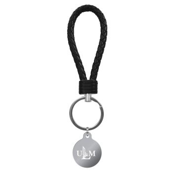 Braided Leather Loop Keychain Fob - ULM Warhawk