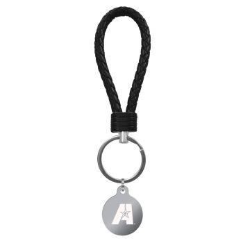 Braided Leather Loop Keychain Fob - LSUA Generals