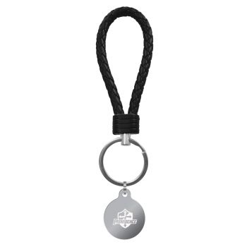 Braided Leather Loop Keychain Fob - Providence Friars