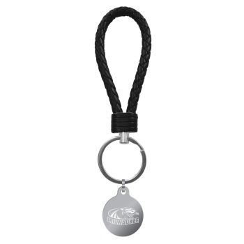 Braided Leather Loop Keychain Fob - Wisconsin-Milwaukee Panthers