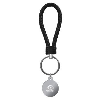 Braided Leather Loop Keychain Fob - UT Arlington Mavericks