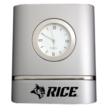 Modern Desk Clock - Rice Owls
