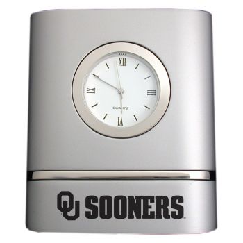 Modern Desk Clock - Oklahoma Sooners