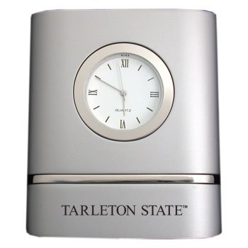 Modern Desk Clock - Tarleton State Texans