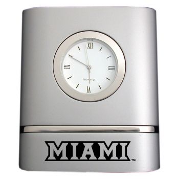 Modern Desk Clock - Miami RedHawks