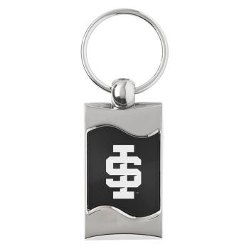 Keychain Fob with Wave Shaped Inlay - Idaho State Bengals