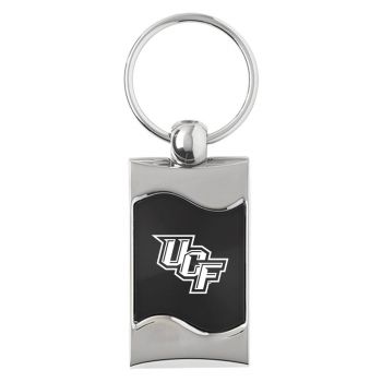 Keychain Fob with Wave Shaped Inlay - UCF Knights