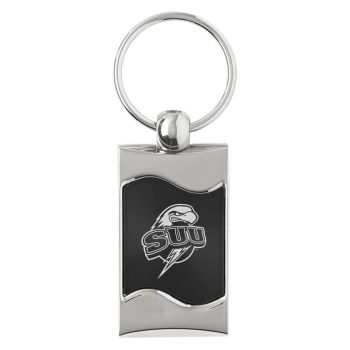 Keychain Fob with Wave Shaped Inlay - Southern Utah Thunderbirds