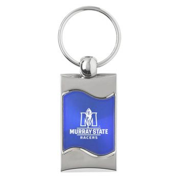 Keychain Fob with Wave Shaped Inlay - Murray State Racers