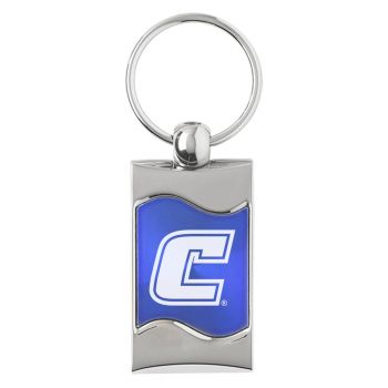 Keychain Fob with Wave Shaped Inlay - Tennessee Chattanooga Mocs