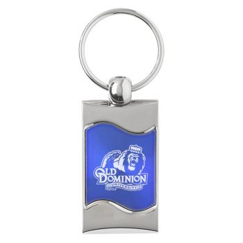 Keychain Fob with Wave Shaped Inlay - Old Dominion Monarchs