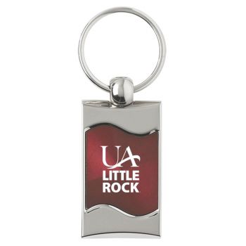 Keychain Fob with Wave Shaped Inlay - Arkansas Little Rock Trojans