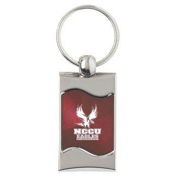 Keychain Fob with Wave Shaped Inlay - North Carolina Central Eagles