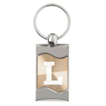 Keychain Fob with Wave Shaped Inlay - Lipscomb Bison
